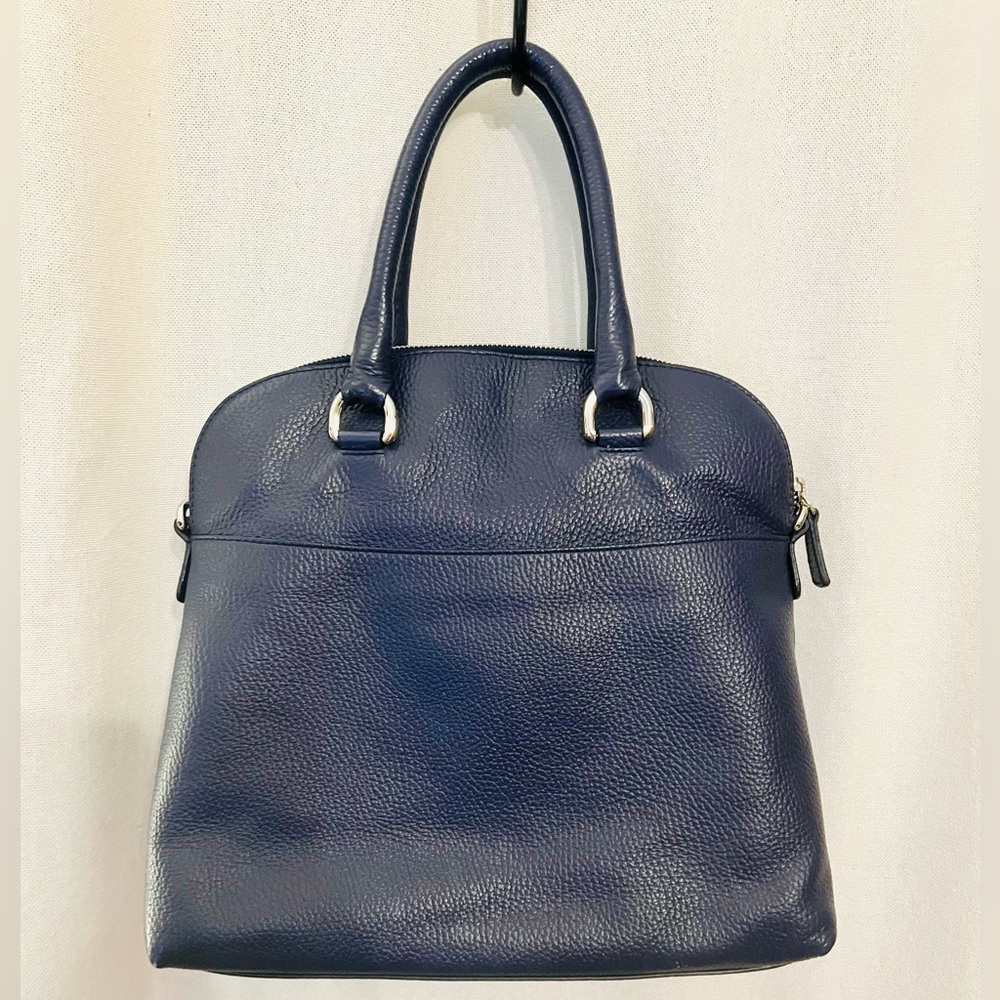 Vintage Furla Navy Pebble Italian Leather Handbag Excellent Condition - Picture 2 of 6